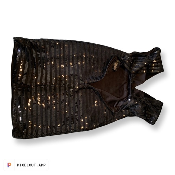 N. Miller Black Sequin Dress size: 6 - Picture 8 of 12